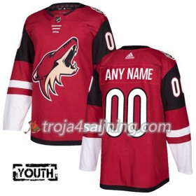 Arizona Coyotes tröja Customized Adidas 2017-2018 Vinröd Authentic - NHL Tröjor Barn
